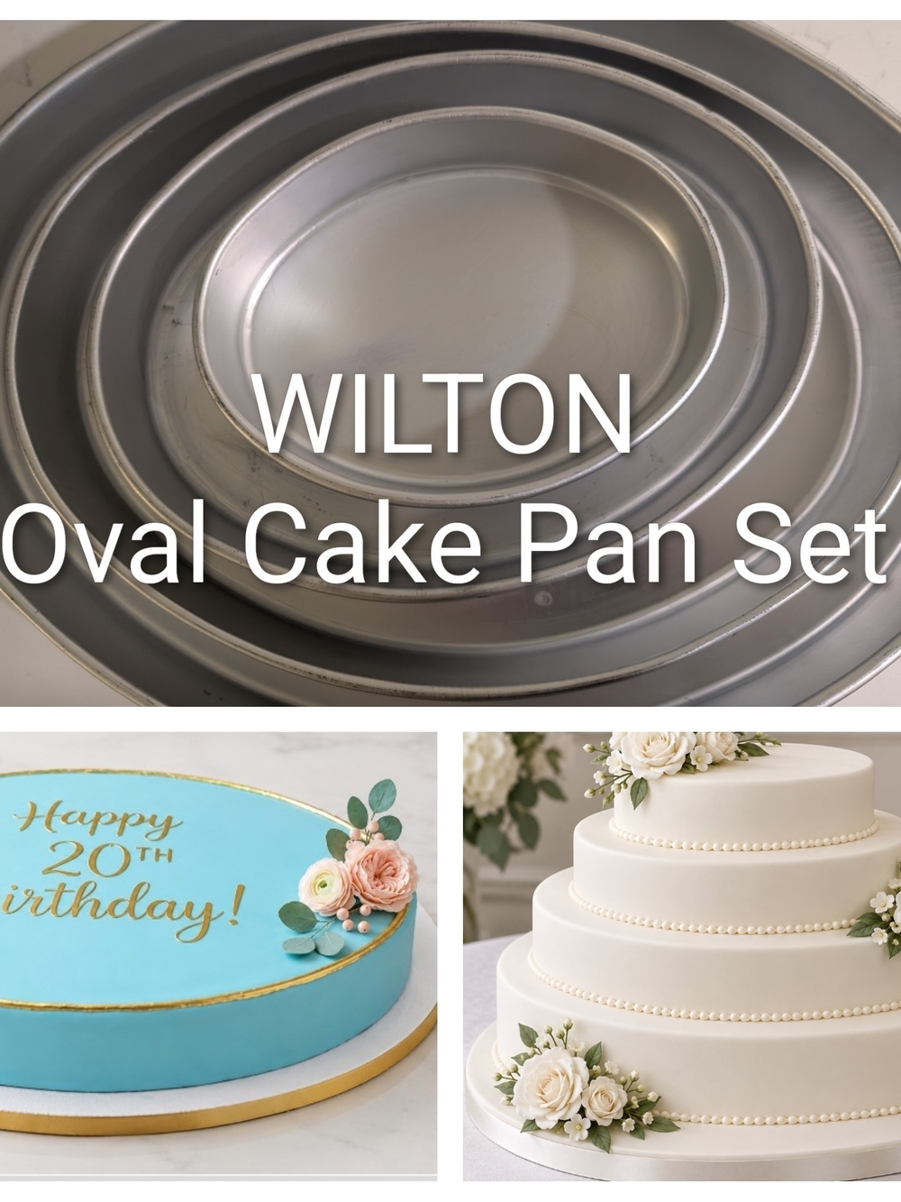 Wilton Oval Cake Pans - Discontinued 4-Piece Set